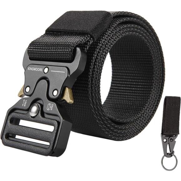 Men's Tactical Belt Heavy Duty WebbingBelt Adjustable Military Style Nylon Belts - Picture 1 of 7